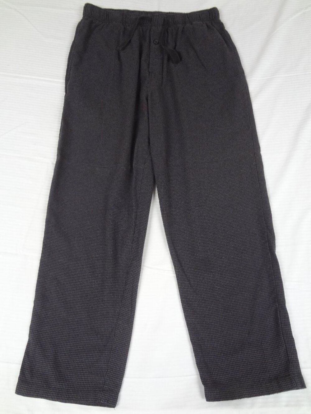 GEORGE BLACK CHECKERED MENS PAJAMA PANTS PJ SLEEP PANTS LARGE L767